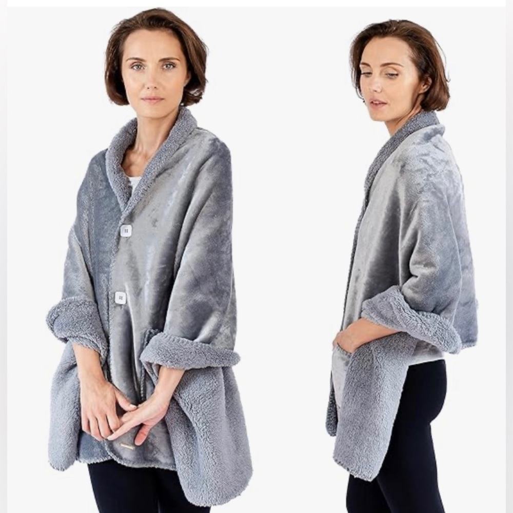 NWT Premium Double Layer Poncho Blanket for Women, MULTI COLORS AVAILABLE